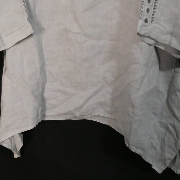 VALENTINA NALDI | 2X | Asymmetrical Tunic Top | Linen | Made In Italy | NWT - Picture 11 of 16